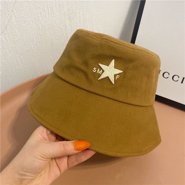 letter fisherman's big edge net red same star embroidered bucket hat simple basin hat, Yellow
letter fisherman's big edge net red same star embroidered bucket hat simple basin hat, Yellow