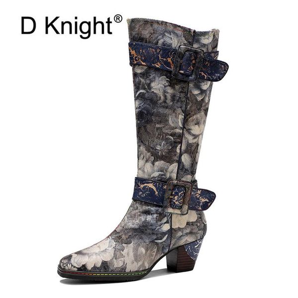 boots painting landscape pattern printed thick heels high-tube women's long belt buckle textured retro chinese knee-high, Black
boots painting landscape pattern printed thick heels high-tube women's long belt buckle textured retro chinese knee-high, Black