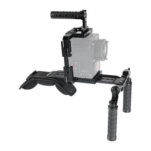 pro shoulder mount rig with arri dovetail sled plate & camera cage rosette handle grip system for red dsmc2 lighting studio accessories
pro shoulder mount rig with arri dovetail sled plate & camera cage rosette handle grip system for red dsmc2 lighting studio accessories