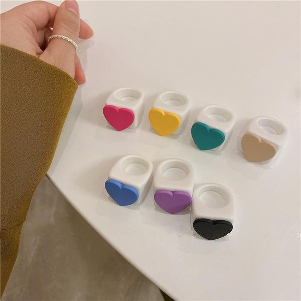acrylic resin candy color irregular square colorful love heart ring for women girls party daily summer jewelry 2021 cluster rings, Golden;silver
acrylic resin candy color irregular square colorful love heart ring for women girls party daily summer jewelry 2021 cluster rings, Golden;silver