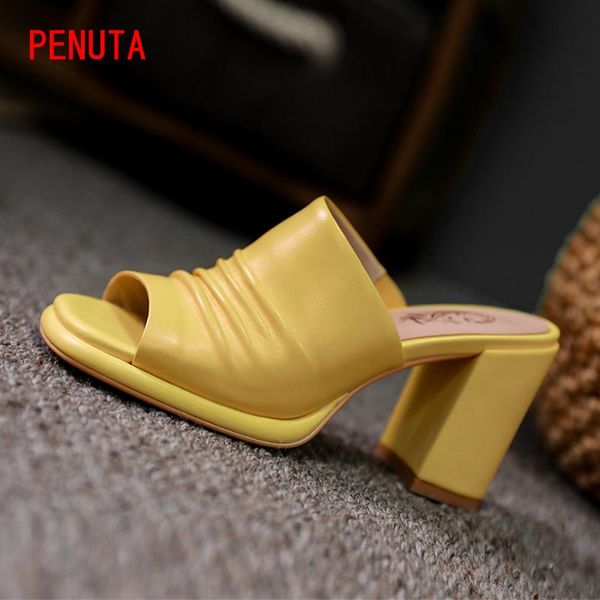 sheepskin slippers street peep toe high heel pleated chunky sandals genuine leather summer slides yellow p21m, Black
sheepskin slippers street peep toe high heel pleated chunky sandals genuine leather summer slides yellow p21m, Black