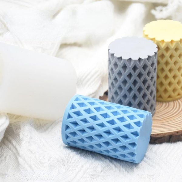 craft tools diy candle silicone cylindrical mold plaster grid pattern ornaments
craft tools diy candle silicone cylindrical mold plaster grid pattern ornaments