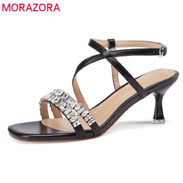 morazora arrive genuine leather shoes women sandals buckle crystal thin high heels sandals ladies party shoes 210506, Black
morazora arrive genuine leather shoes women sandals buckle crystal thin high heels sandals ladies party shoes 210506, Black