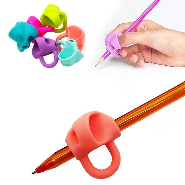 pencil grip pen writing assistant holder child handwritten non-toxic silicone posture correction finger trainer refills, Black;red
pencil grip pen writing assistant holder child handwritten non-toxic silicone posture correction finger trainer refills, Black;red