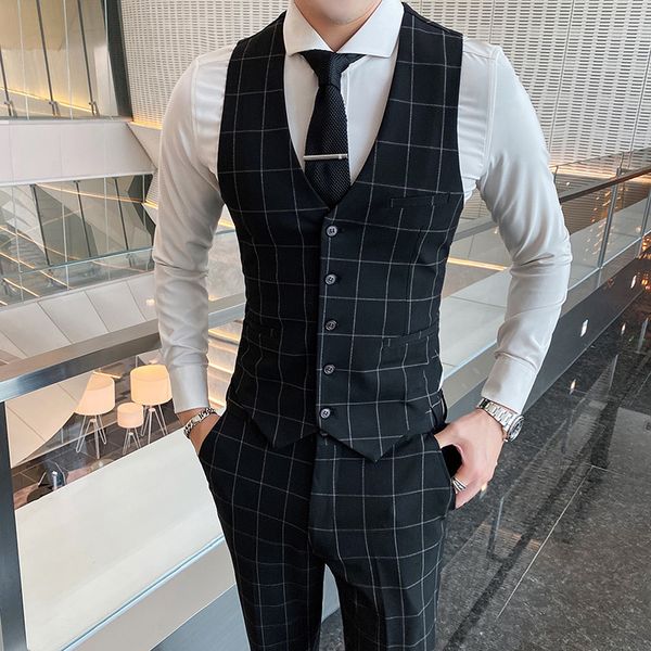 men's vests casual plaid suit, bridegroom's classic retro formal vest, wedding and party clothes, novelty in autumn 2021, Black;white
men's vests casual plaid suit, bridegroom's classic retro formal vest, wedding and party clothes, novelty in autumn 2021, Black;white