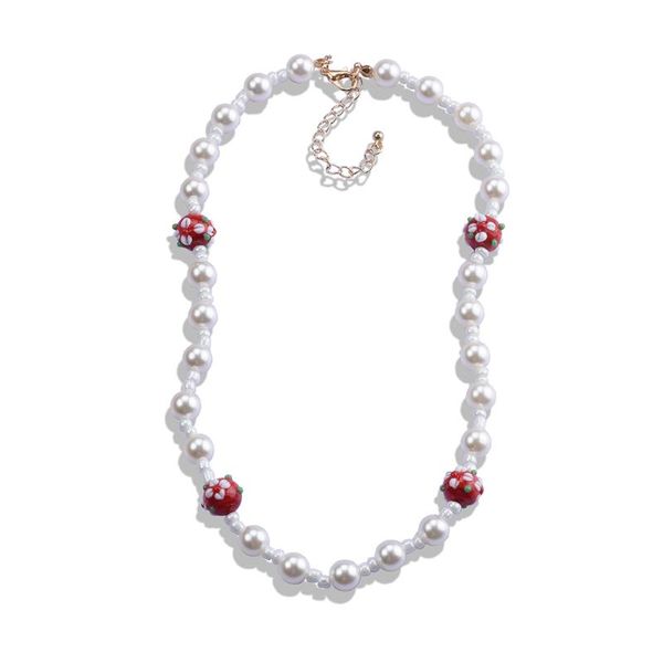 chokers fashion simple faux pearls handmade beads choker necklaces for women kids children girls jewelry cute red fruit charm necklace, Golden;silver
chokers fashion simple faux pearls handmade beads choker necklaces for women kids children girls jewelry cute red fruit charm necklace, Golden;silver