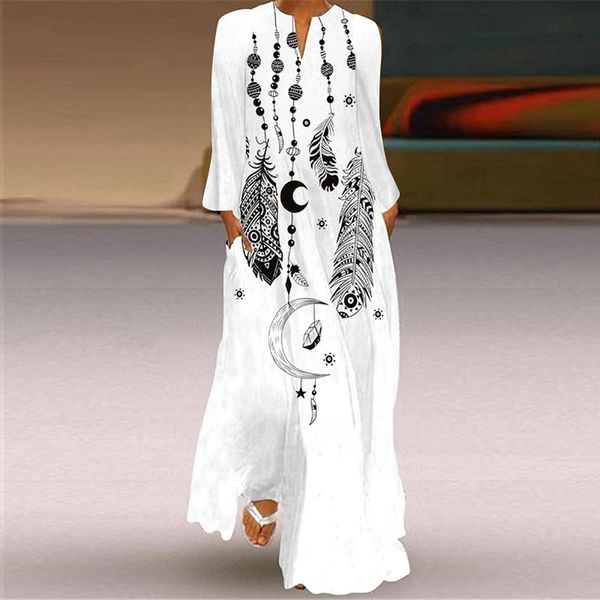casual dresses bohemian floral printed maxi dress women vintage party brand 2021 spring summer long sleeve vestidos robe femme, Black;gray
casual dresses bohemian floral printed maxi dress women vintage party brand 2021 spring summer long sleeve vestidos robe femme, Black;gray