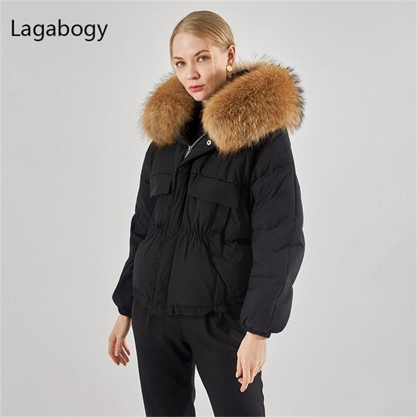 lagabogy large natural raccoon fur winter coat women 90% white duck down jacket thick warm loose parka female short snow outwear 211117, Black
lagabogy large natural raccoon fur winter coat women 90% white duck down jacket thick warm loose parka female short snow outwear 211117, Black