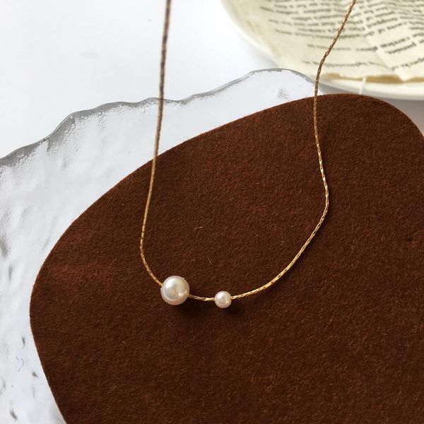 pendant necklaces fashion simple big small pearl necklace elegant women's wedding gold clavicle chain choker creative lady party jewelr, Silver
pendant necklaces fashion simple big small pearl necklace elegant women's wedding gold clavicle chain choker creative lady party jewelr, Silver