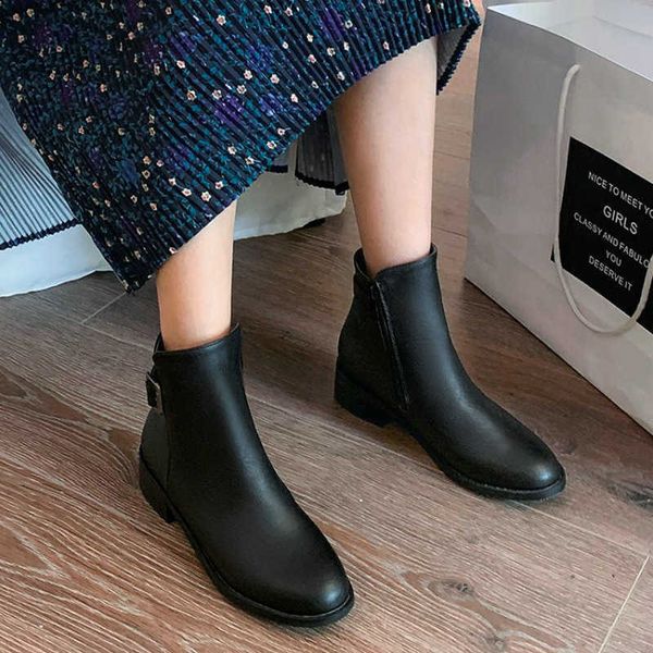zawsthia woman boots winter autumn round toe chunky heels zipper ankle women martin boots plus size 42 44 45 botas 210611, Black
zawsthia woman boots winter autumn round toe chunky heels zipper ankle women martin boots plus size 42 44 45 botas 210611, Black