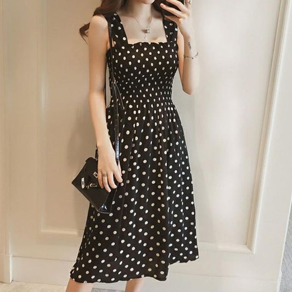 casual dresses dress women dot spaghetti strap high waist slim korean style womens sleeveless elegant ladies slash neck mid-calf chic, Black;gray
casual dresses dress women dot spaghetti strap high waist slim korean style womens sleeveless elegant ladies slash neck mid-calf chic, Black;gray