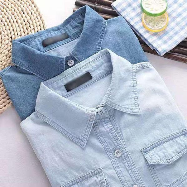 women's blouses & shirts 2021 arrival spring/autumn women pockets cotton denim turn-down collar blouse long sleeve single breasted casu, White
women's blouses & shirts 2021 arrival spring/autumn women pockets cotton denim turn-down collar blouse long sleeve single breasted casu, White