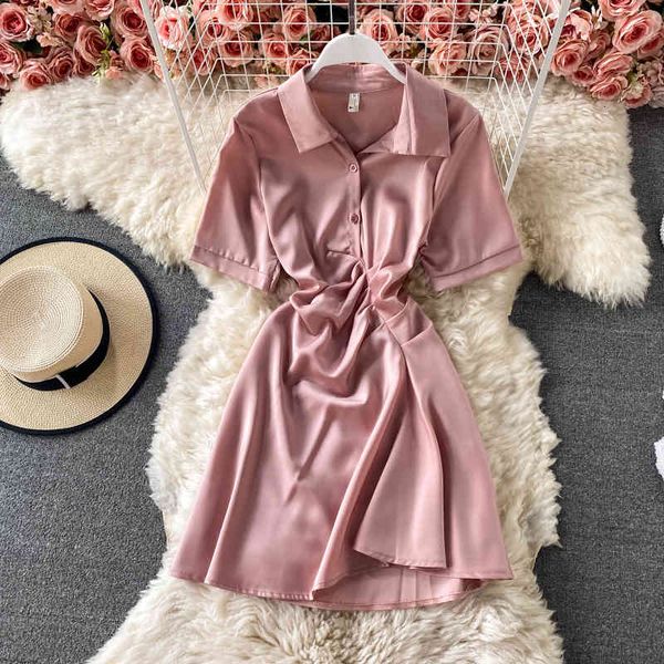 two piece dress new design shirt women summer short-sleeved turn down collar mini solid buttons pleated slim waist korean chic kar, White
two piece dress new design shirt women summer short-sleeved turn down collar mini solid buttons pleated slim waist korean chic kar, White