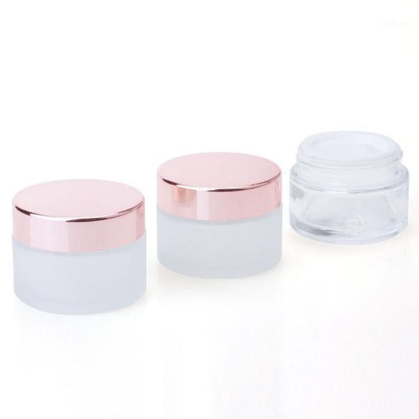 storage bottles & jars luxury frosted cosmetic packaging round hair oil container cream glass jar with rose gold lid eye sample mini 30g 50g
storage bottles & jars luxury frosted cosmetic packaging round hair oil container cream glass jar with rose gold lid eye sample mini 30g 50g