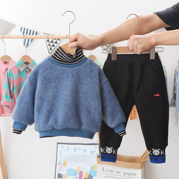 thicken children solid clothes winter warm boys baby girls casual sweaters pants 2pcs/sets kids add cotton tracksuit clothing sets, White
thicken children solid clothes winter warm boys baby girls casual sweaters pants 2pcs/sets kids add cotton tracksuit clothing sets, White