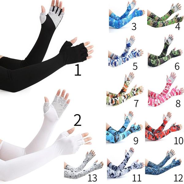 elbow & knee pads men's and women's summer ice silk sunscreen sleeves/1 pair riding five-finger gloves 13 colors length 55cm, palm, Black;gray
elbow & knee pads men's and women's summer ice silk sunscreen sleeves/1 pair riding five-finger gloves 13 colors length 55cm, palm, Black;gray