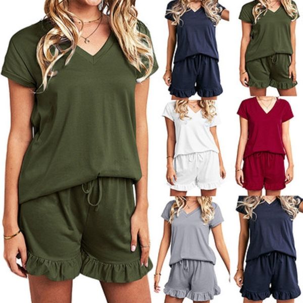 sleepwear sleepwears mixtures of two solid female parts short neckline on and waist waistband shorts sleepwear summer soft pajamas home clo, Black;red
sleepwear sleepwears mixtures of two solid female parts short neckline on and waist waistband shorts sleepwear summer soft pajamas home clo, Black;red