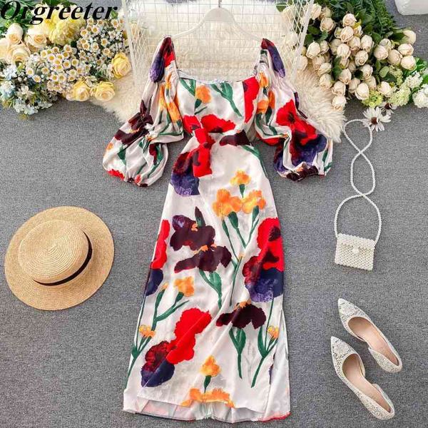 spring women's retro square collar fashion long bubble sleeves holiday printed split bodycon dress 210525, Black;gray
spring women's retro square collar fashion long bubble sleeves holiday printed split bodycon dress 210525, Black;gray