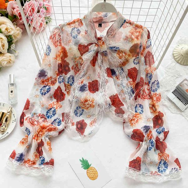blouses retro court style shirt women's lace bow print chiffon girls ladies floral blouse blusas mujer de moda blusa, White
blouses retro court style shirt women's lace bow print chiffon girls ladies floral blouse blusas mujer de moda blusa, White