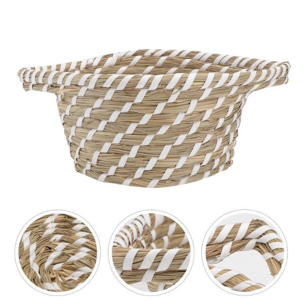 2pcs vintage straw woven basket household creative sundries holder laundry storage & organization
2pcs vintage straw woven basket household creative sundries holder laundry storage & organization