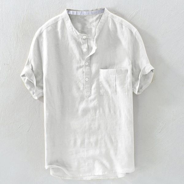men's casual shirts vintage men shirt short sleeve cotton linen stand collar solid business streetwear henley blouse harajuku pullover, White;black
men's casual shirts vintage men shirt short sleeve cotton linen stand collar solid business streetwear henley blouse harajuku pullover, White;black
