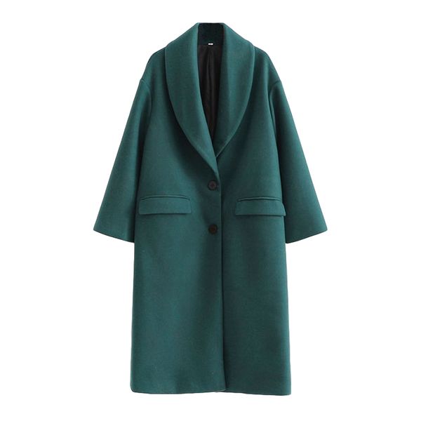 blsqr women green fashion elegant warm woolen coat pockets female outerwear chic blends long overcoat 210430, Black
blsqr women green fashion elegant warm woolen coat pockets female outerwear chic blends long overcoat 210430, Black