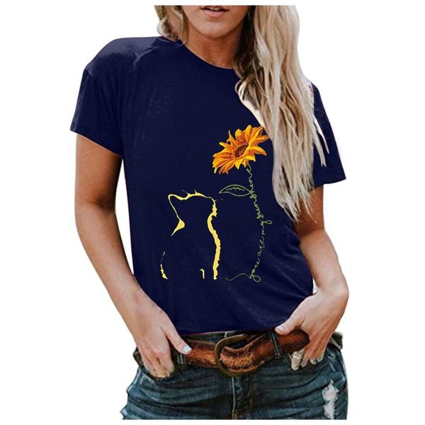 women's t-shirt kawaii cat printed t-shirts harajuku sunflower round neck tee loose printing short sleeves oversized t shirt y2k, White
women's t-shirt kawaii cat printed t-shirts harajuku sunflower round neck tee loose printing short sleeves oversized t shirt y2k, White