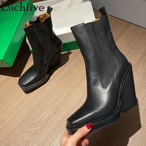boots 2021 wedges shoes for women square toe ankle runway platform femme black genuine leather women's
boots 2021 wedges shoes for women square toe ankle runway platform femme black genuine leather women's