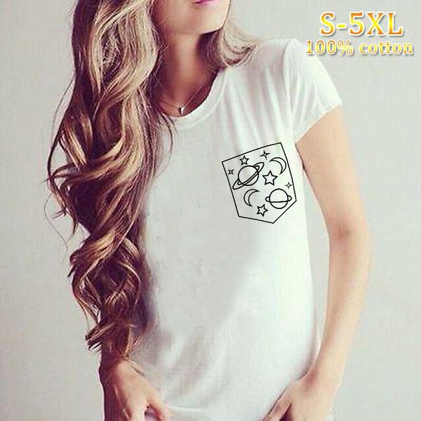 spot starry sky round neck women's summer short-sleeved cotton ladies t-shirt, White
spot starry sky round neck women's summer short-sleeved cotton ladies t-shirt, White
