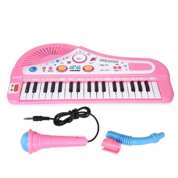 cute pink 37-key keyboard with microphone musical digital electronic chargeable baby piano music learning educational kids toys
cute pink 37-key keyboard with microphone musical digital electronic chargeable baby piano music learning educational kids toys