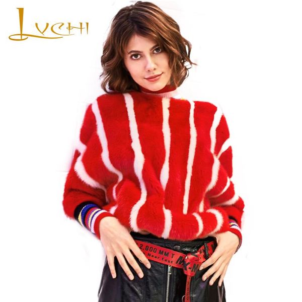 women's fur & faux lvchi women winter real coat 2021 three quarter mink female striped natural causal imports pullover, Black
women's fur & faux lvchi women winter real coat 2021 three quarter mink female striped natural causal imports pullover, Black