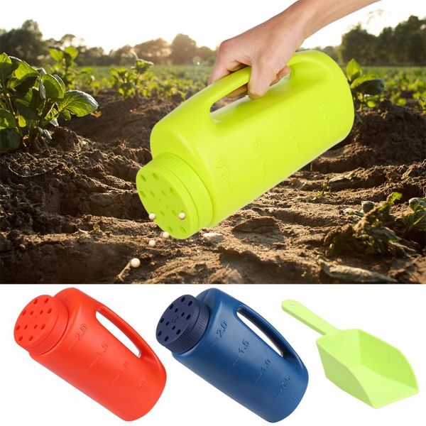 handheld spreader bottle adjustable hole size watering kettle fertilizing seeding pot fertilizer with scoop equipments
handheld spreader bottle adjustable hole size watering kettle fertilizing seeding pot fertilizer with scoop equipments