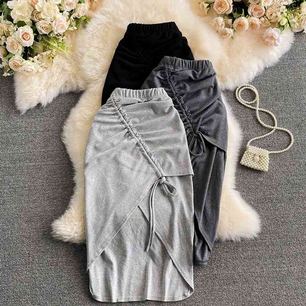 skirts 2021 women knit drawstring ruched irregular midi fashion streetwear solid high elastic waist party club oxe0, Black
skirts 2021 women knit drawstring ruched irregular midi fashion streetwear solid high elastic waist party club oxe0, Black