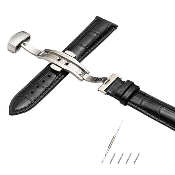 watch bands adjustable with bow buckle faux cow leather easy install strap watchband alligator soft waterproof sweatproof professional, Black;brown
watch bands adjustable with bow buckle faux cow leather easy install strap watchband alligator soft waterproof sweatproof professional, Black;brown