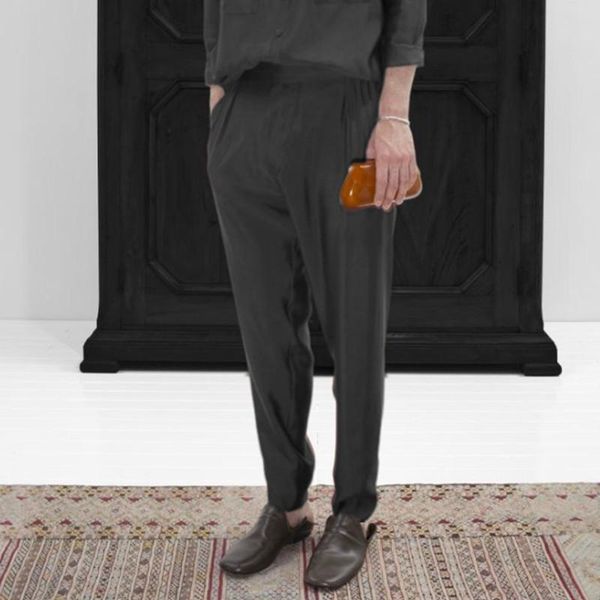 men's casual pants 2021 spring and summer pleated slim fashion leggings hidden door flap harem, Black
men's casual pants 2021 spring and summer pleated slim fashion leggings hidden door flap harem, Black
