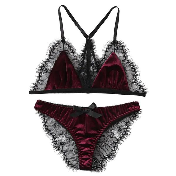 bras sets lingerie lace bra+g-string mesh patchwork underwear women flowers sleeveless halter crop thong 2pcs#5, Red;black
bras sets lingerie lace bra+g-string mesh patchwork underwear women flowers sleeveless halter crop thong 2pcs#5, Red;black