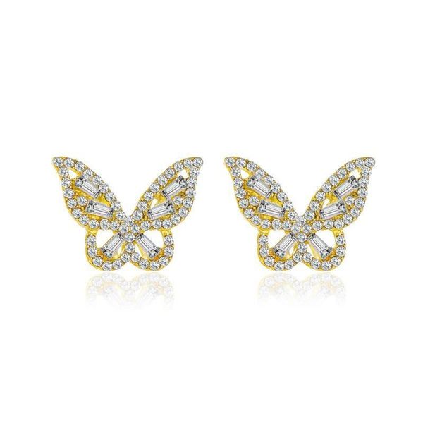 women crystal butterfly stud earrings japan korea hollow out animal zircon ear drop party business gift earring jewelry fashion accessories, Golden;silver
women crystal butterfly stud earrings japan korea hollow out animal zircon ear drop party business gift earring jewelry fashion accessories, Golden;silver