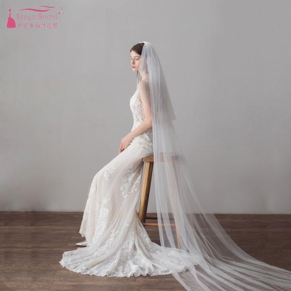 bridal veils two layers tulle 3m length wedding veil ivory elegant simple cathedral long 3 meters velos de novia 2021 dv615, Black
bridal veils two layers tulle 3m length wedding veil ivory elegant simple cathedral long 3 meters velos de novia 2021 dv615, Black