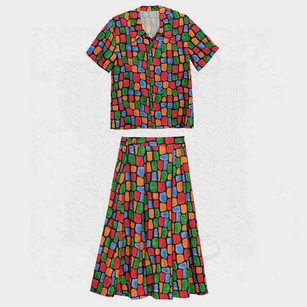women plaid print turn down collar button short sleeve shirt midi skirt vintage two-piece set chiffon summer t0329 210514, White
women plaid print turn down collar button short sleeve shirt midi skirt vintage two-piece set chiffon summer t0329 210514, White