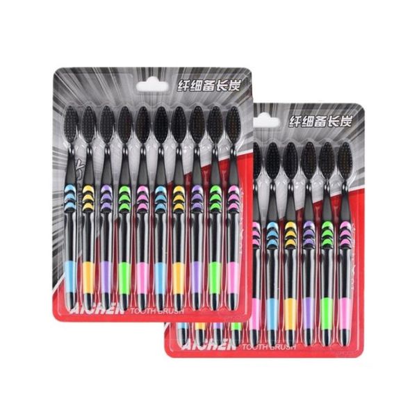 toothbrush 10 pcs family set soft bamboo charcoal cleancare gums fine hair home healthy teeth cleaning brush
toothbrush 10 pcs family set soft bamboo charcoal cleancare gums fine hair home healthy teeth cleaning brush