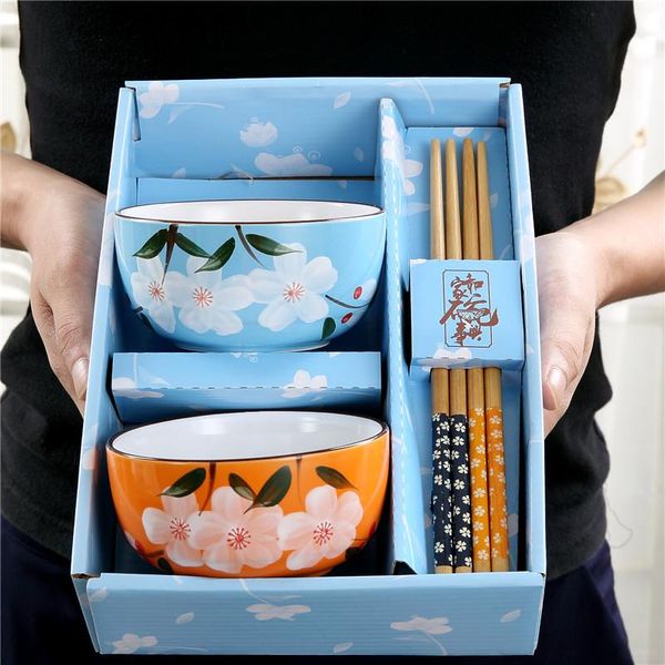 japanese-style creative hand-painted ceramic household bowl gift and chopsticks kit cute couple tableware rice bowls
japanese-style creative hand-painted ceramic household bowl gift and chopsticks kit cute couple tableware rice bowls