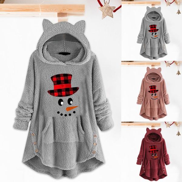women's hoodies & sweatshirts womens thickened christmas overcoat plush warm coat long sleeve cute pattern print hoodie pullover jacket, Black
women's hoodies & sweatshirts womens thickened christmas overcoat plush warm coat long sleeve cute pattern print hoodie pullover jacket, Black