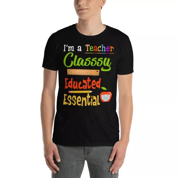 i am a teacher classy educated essential cool teacher life 2020 gifts t-shirt, White;black
i am a teacher classy educated essential cool teacher life 2020 gifts t-shirt, White;black
