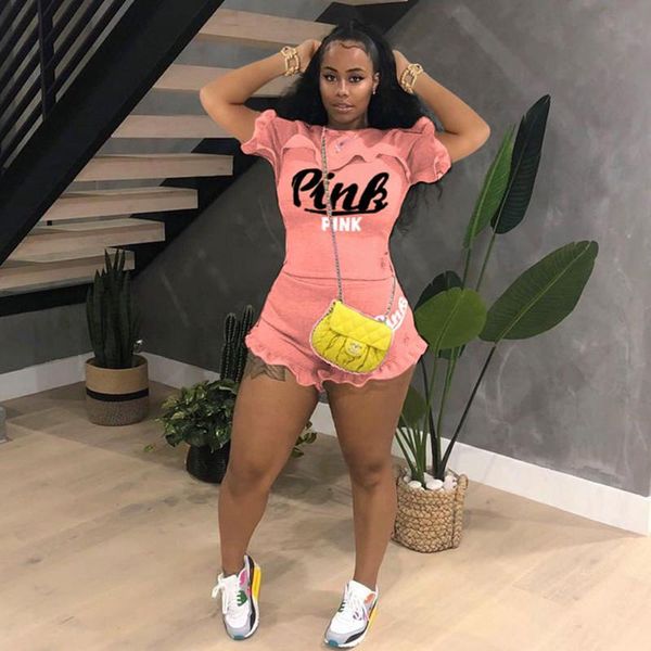 women's tracksuits pink print ruffles two piece set women tracksuit crop biker shorts sets sport casual jogging femme outfits summer 20, Gray
women's tracksuits pink print ruffles two piece set women tracksuit crop biker shorts sets sport casual jogging femme outfits summer 20, Gray