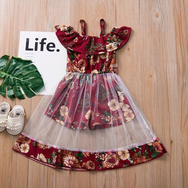 girl's dresses flower girl suspender jumpsuit mesh dress kids clothes children girls summer wear 1 2 3 4 years, Red;yellow
girl's dresses flower girl suspender jumpsuit mesh dress kids clothes children girls summer wear 1 2 3 4 years, Red;yellow