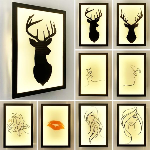 wall lamp led mural home decoration lighting for bedside living room creative pattern stag beauty kiss 220v tri-color changeable
wall lamp led mural home decoration lighting for bedside living room creative pattern stag beauty kiss 220v tri-color changeable
