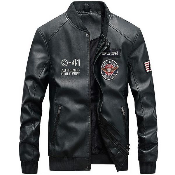 men's jackets plus size baseball stand collar leather jacket autumn men loose motorcycle outerwear long sleeve zipper pu fur fleece coa, Black;brown
men's jackets plus size baseball stand collar leather jacket autumn men loose motorcycle outerwear long sleeve zipper pu fur fleece coa, Black;brown