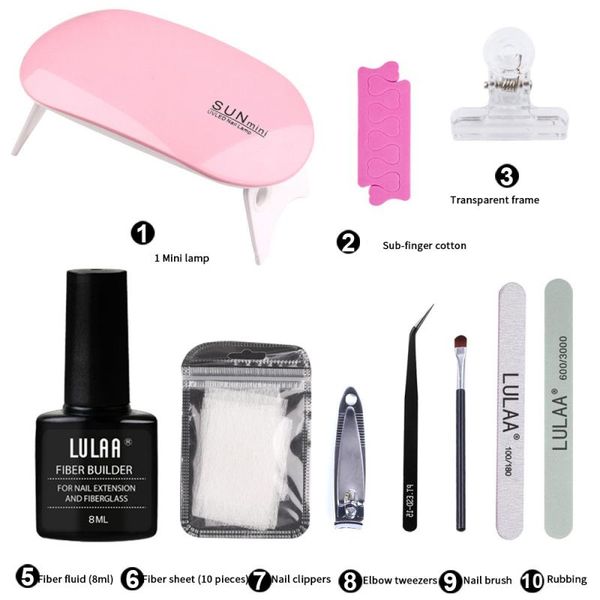nail art kits fiber extender set reinforced repair manicure extension glue diy tool 
nail art kits fiber extender set reinforced repair manicure extension glue diy tool