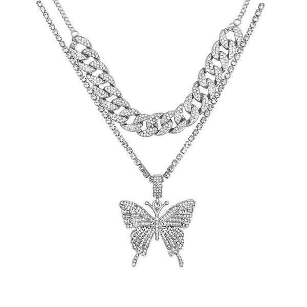 pendant necklaces miqiao gold plated luxury crystal zircon butterfly collar chains necklace for women couple wedding friends gift jewelry, Silver
pendant necklaces miqiao gold plated luxury crystal zircon butterfly collar chains necklace for women couple wedding friends gift jewelry, Silver