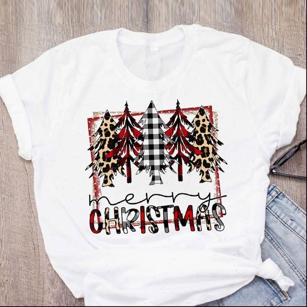 women graphic plaid leopard tree year clothes merry christmas clothing female printed tees t shirt, White
women graphic plaid leopard tree year clothes merry christmas clothing female printed tees t shirt, White